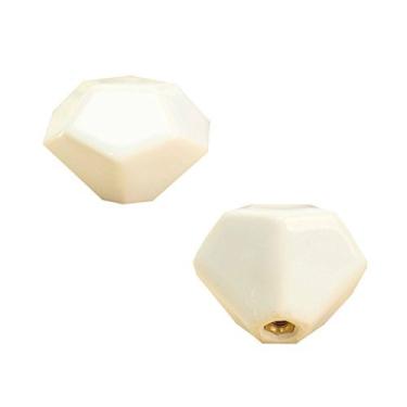 Imagem de Puxador de porta de cerâmica em forma de diamante, 2 peças, puxador para quarto de criança, puxadores de decoração excelente e divertida para armário/armário/guarda-roupa/gaveta/banheiro