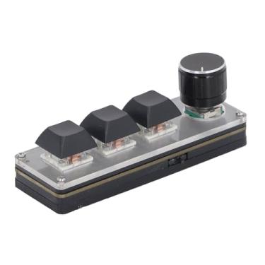 Imagem de Teclado de 3 Teclas, Mini Teclado Macro Com Botão, Teclado Mecânico para Jogos, Retroiluminação RGB Personalizável, para Escritório, Jogos, Música, Mídia, Controle Industrial, etc.