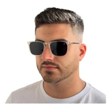 Imagem de Oculos De Sol Quadrado Preto Unissex Proteção Uv400 Original - Finoti,