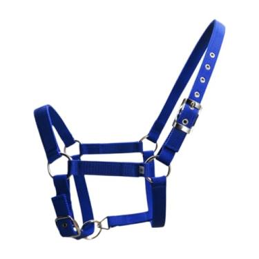 Imagem de Aymzbd Halter de cavalo ajustável suprimentos equestres de substituição de cavalos de cavalos para panorés para pasta, Azul