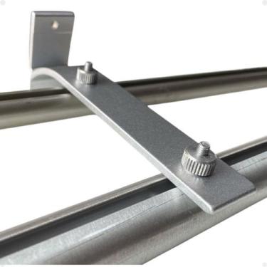 Imagem de Kit 3 Pç Suporte Inove Duplo instalação Parede Varão Suiço Cortina Wav