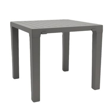 Imagem de Mesa Niala Quadrada Cinza Tampo 80X80cm Plastico - Plaxmetal