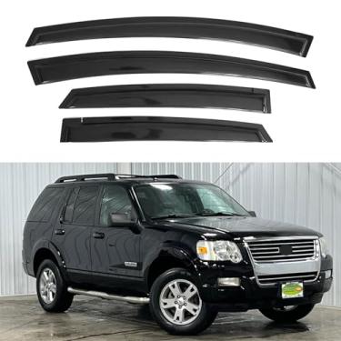 Imagem de Viseira de janela IG para Ford Explorer (4 portas) 2002-2010 e Mercury Mountaineer, defletor de janela de ventilação lateral extra durável para Lincoln Aviator 2003-2010, 2004 2005 2006 2007 2008 2009