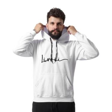 Imagem de Blusa de Moletom Masculina Estampado Livrii Flanelado com Capuz e Bols