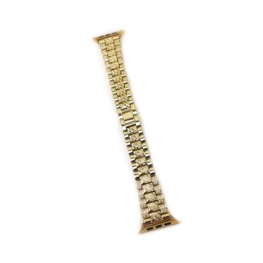 Imagem de Pulseira Relogio Smartwatch Luxo Pedra Strass Aço 3 Elos