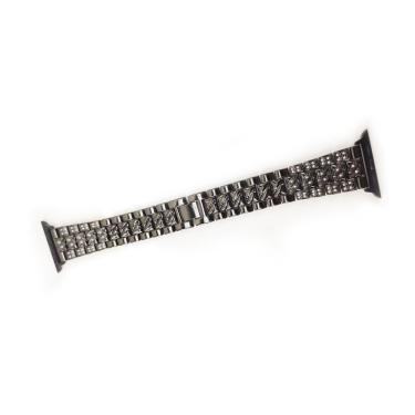 Imagem de Pulseira Relogio Smartwatch Luxo Pedra Strass Aço 3 Elos