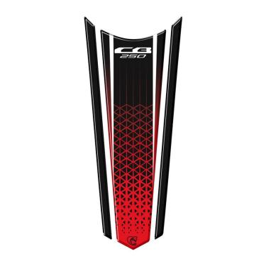 Imagem de Adesivo Faixa Gravata Resinado Tanque Moto Cb 250 Vermelho