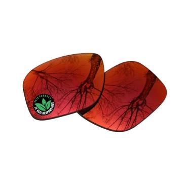 Imagem de Raydi Lentes de reposição de policarbonato para óculos de sol quadrados RayBan RB4202 55 mm - Espelhado vermelho fogo - Polarizado