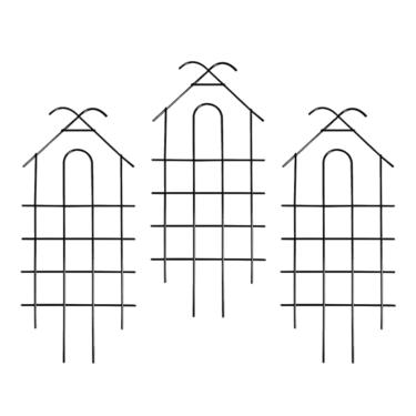 Imagem de Generic 3 peças de treliças para plantas, suporte para flores, decoração resistente, multiuso, treliça de ferro à prova de ferrugem para pátio, quintal,