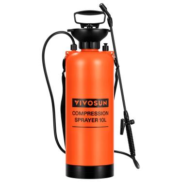 Imagem de VIVOSUN Pulverizador De Pressão Com Bomba 2,64 Galões, Garrafa Spray Água Pressurizada Para Gramados E Jardins Alça Ombro Ajustável, Pulverização Plantas, Irrigação Limpeza Doméstica