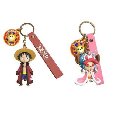 Imagem de Crianças Anime Figura Luffy Chopper Chaveiro Pingente Bonito Saco Orna