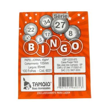 Imagem de Bloco de Bingo Simples com 100 Folhas - Tamoio