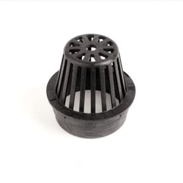 Imagem de One Stop Outdoor Tampa De Drenagem Redonda Para Átrio, Preta, 4" (Fabricada Nos Eua) - Serve Esgoto E Tubos/Conexões, Também Tubos Corrugados Parede Tripla, Paisagismo, (Preta)