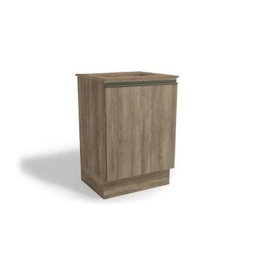 Imagem de Balcão de Cozinha c/ Tampo p/ Cooktop Maxxi G742 c/ 1 Porta 60cm Nogal/Nogal - Kappesberg