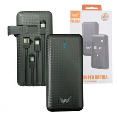 Imagem de Carregador Portátil Power Bank 10000mAh com 04 Saídas USB V8 Tipo-C Al