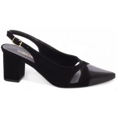 Imagem de Sapato Scarpin Salto Médio Baixo Grosso Bico Fino 6cm - EMILY ONLINE, 