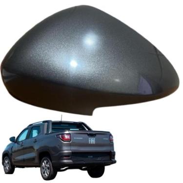 Imagem de Capa retrovisor strada 2020 até 2025 com furo cinza silvestone lado es