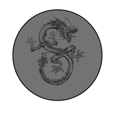 Imagem de Adesivo Decorativo Redondo Personalizado, 20 cm, Tema China, Modelo CH-201 a CH-207 (CH-203, PAPEL RECICLAVEL, 20CM)