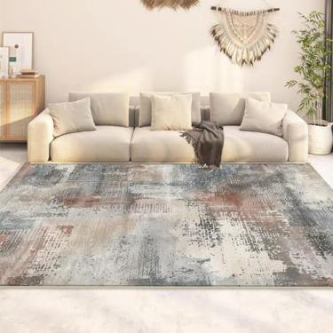 Imagem de Tapete abstrato fácil de limpar para sala de estar, sofá, área de estar, carpete grande, quarto, vestiário, tapete lavável (3,9 x 5,2 pés (120 x 160 cm) / CX037-Flannel-3)