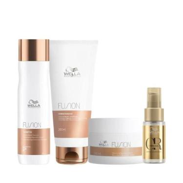 Imagem de Wella Fusion Sh 250ml + Cond 200ml + Masc 150ml + Oleo 30ml - Wella pr