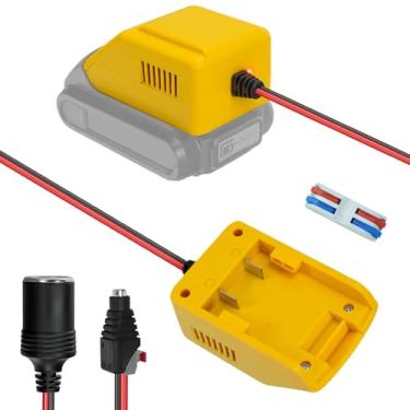Imagem de HLiePiHa Adaptador 20V Para 12V, Conversor Redutor Dewalt 20V, Bateria Power Wheels Com Conector Acendedor De Cigarros, Porta Dc Buck E Terminal Fio Carrinho Golfe Rc, Jaqueta Aquecida