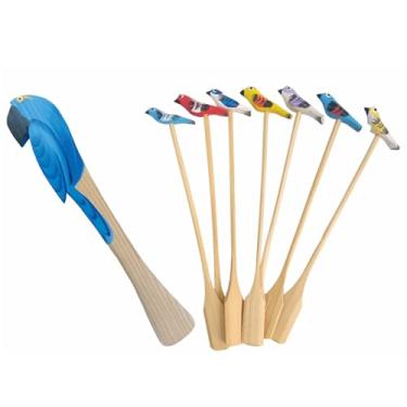 Imagem de Kit Caipirinha Drink 1 Socador E 6 Mexedores Tropical Brasil - Atelie Center (Arara Azul)