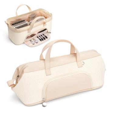 Imagem de Lotour Bolsa de viagem para ferramentas de cabelo para Shark HD430 FlexStyle/Dyson Airwrap/Dyson Supersônico secador de cabelo, Bege, Medium