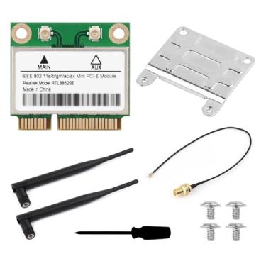 Imagem de Waveshare Placa de rede MINIPCIE RTL8852BE sem fio, compatível com Linux, Windows 10/11, Gigabit Dual-Band Wi-Fi 6, 802.11AX Standard, Blue-T 5.2