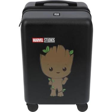 Imagem de FUL Mala de mão Marvel Guardiões da Galáxia de 57 cm, mala dura com rodinhas Baby Groot com rodas giratórias, preta, Preto, 22.5 Inch, Mala de mão Marvel Guardiões da Galáxia de 57 cm, mala com rodas