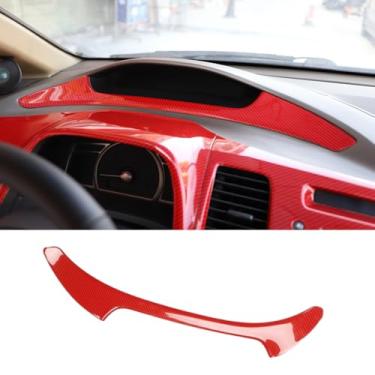 Imagem de XITER 1 peça de painel de instrumentos de controle médio, tira de velocímetro, acessórios decorativos de carro para Honda Civic 2006 2007 2008 2009 2010 2011, vermelho