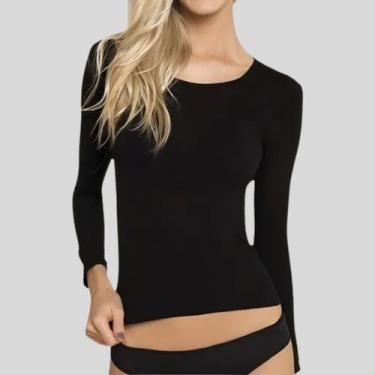Imagem de Camisete Segunda Pele Trifil Co 6311 Poliamida Manga Longa, Preto, U