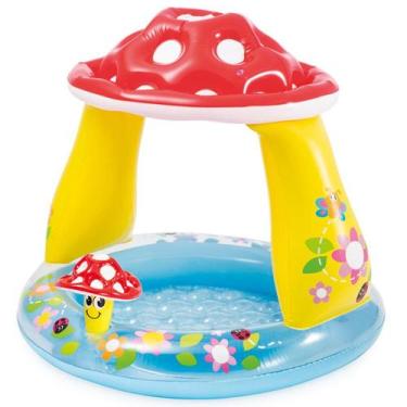 Imagem de Piscina Inflável Bebes Infantil Cobertura Cogumelo - Intex