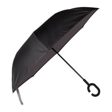 Imagem de Guarda-Chuva Invertido Preto e Cinza - MOR