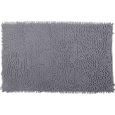 Imagem de Tapete Popcorn Antiderrapante 40x60cm Cinza