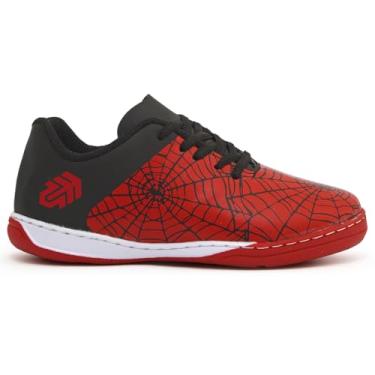 Imagem de Tênis Chuteira Futsal Infantil Aranha Quadra Salão do 26 ao 33 (Vermelho, BR, Criança de 9 a 12 anos, Numérico, 28)
