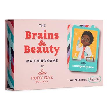 Imagem de Ruby Rae Society Diverse Memory & Matching Game for Kids – 36 Pc. Vocab & Memory Board Game for 3+-Year-Olds, Featuring African-American Girls – Educational Toddler Games for Gifting, Travel & More