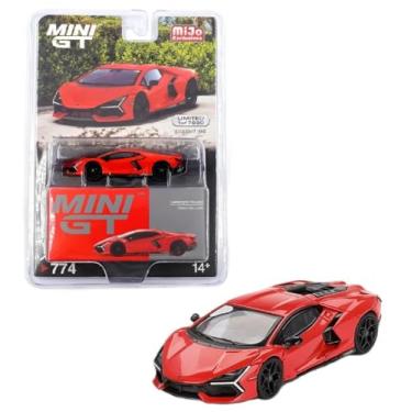Imagem de Diecast Model Car Compatible with Mini GT 1:64 Lamborghini Revuelto Arancio Dac Lucido Limited Edition MGT00774