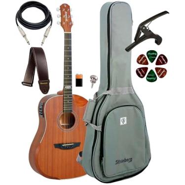 Imagem de Violão Folk Strinberg Sd201hcr Half Cutaway C/Bag E Kit
