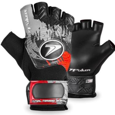 Imagem de Luva Futsal Poker Infinity Training Goleiro Látex Grip Forte Costura Interna Ajuste Flexível Campo Society Profissional Adulto Juvenil Sem Dedo Futebol Salão Indoor Quadra Oficial Original (8)