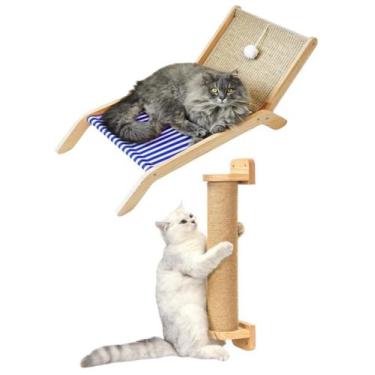 Imagem de Cadeira para gatos com Arranhador de parede - Sisa