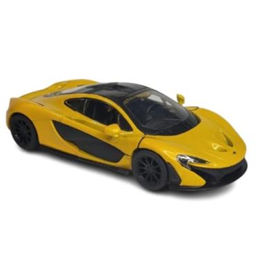 Imagem de Miniatura Carrinho de Ferro Mc laren p1 Esportivo Corrida AMARELO