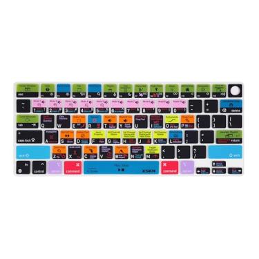 Imagem de XSKN Capa de silicone para teclado FL Studio Shortcuts US Layout para Apple desde 2021 lançado MacBook Air MacBook Pro 13,6 15,3 14,2 16,2 polegadas com chip M1 M2 M3 M4 e Touch ID