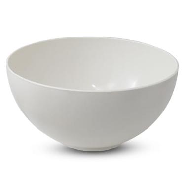 Imagem de Conjunto Com 20 Bowls de 380ml Tigelas Plástico Cores Vivas Colorido Sobremesa Sopa Caldos Sorvete (Branco)