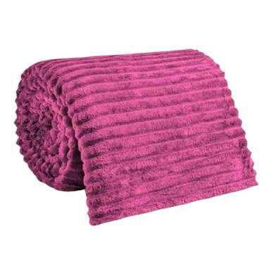 Imagem de Manta Casal Canelada Aveludada Soft 2,00x1,80 Microfibra Antialérgica Poliéster Toque Macio Lavável Diversas Cores