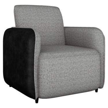 Imagem de Poltrona Decorativa Zuquire 76 cm Plano Milenum Palha Corino Preto Milani Store