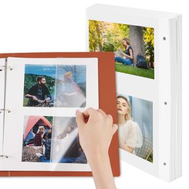 Imagem de BEAUTIFABLE 60 Páginas Autoadesivas Para Álbum De Fotos, Fichário 3 Argolas, Folhas Reposição Frente E Verso Montagem, Serve Fotos 8 X 10-8,5 11