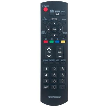Imagem de Controle remoto de substituição N2QAYB000221 aplicável para Panasonic TV TH-50PZ80U TH-50PX80U TH-50PE8U TH-46PZ80U TC-32LX85U TH-50PX80U TH-C42HD18 TC-26LX85 TC-26LX85N TC-32LXX 85 TH-42PZ80 TC