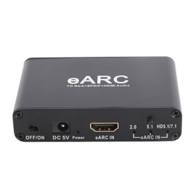 Imagem de Dpofirs Extrator de áudio EARC, Conversor de áudio EARC para Extrator de Som HDMI/Optical / 3,5 Mm, Adaptador de HDMI para TV para Somente de Alto -falante do System
