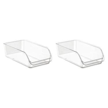 Imagem de FytStycale Caixa de Armazenamento de CD, Suporte de DVD, Transparente, Display de DVD, Recipiente, Organizador de álbuns, Organizador de CD para Sala de Estar, C, 2 peças