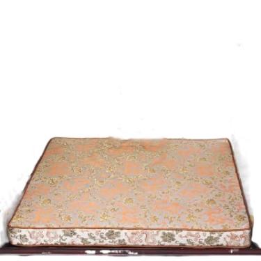 Imagem de Almofadas de assento personalizadas de brocado de seda chinesa espessas almofadas de cadeira com laços cadeira de jantar poltrona de sofá antiderrapante decoração de casa (50 x 45 x 4 cm, dragão bege)